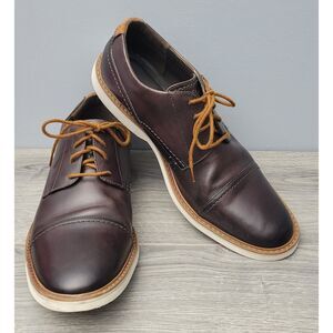 Clarks Atticus LT Cap‎ Dark Brown Leather Dress Shoes with Laces Mens US 13M